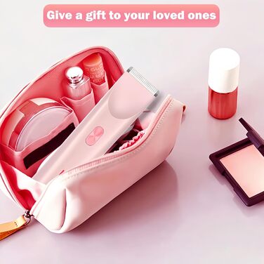 Електричний жіночий бритва 2-в-1 для тіла та зони бікіні, IPX7, USB-зарядка (Рожевий)