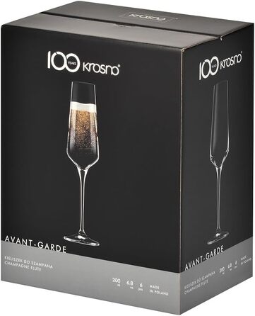 Набір келихів Krosno Avant-Garde для коктейлів Longdrink 6 шт, 300 мл - для Pina Colada, молочних коктейлів, пива, десертів. Кришталь без свинцю, можна мити в посудомийній машині