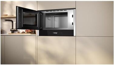 Вбудована мікрохвильова піч NEFF HLAWG25S3, 50x38 см, LED дисплей, автоматичні програми, Easy Clean, Easy Clock, чорний колір (N70)