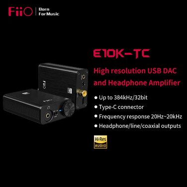 FiiO E10K - USB ЦАП та підсилювач навушників (Typ-C)
