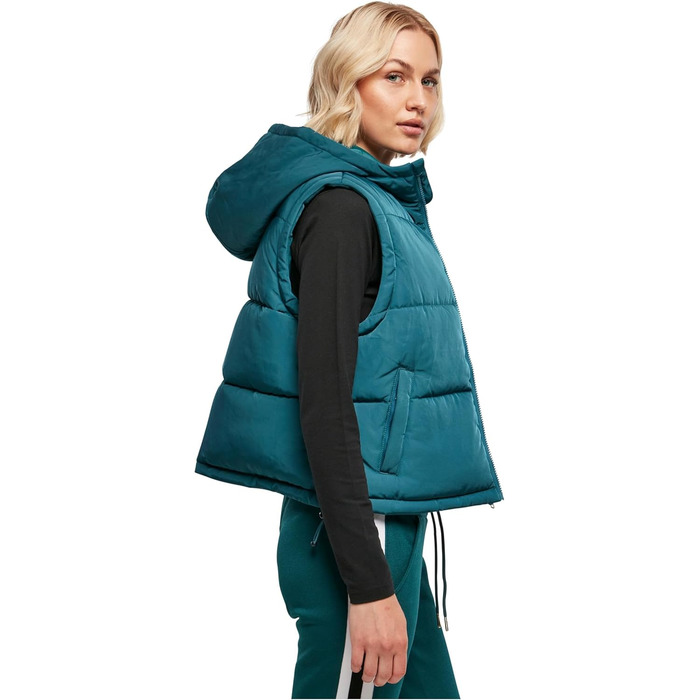 Жіночий жилет Urban Classics з переробленого твіду з пуховою оббивкою, розмір XL, колір jasper