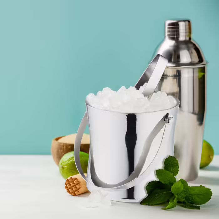 Relaxdays Ice Cube Container with Lid and Tongs