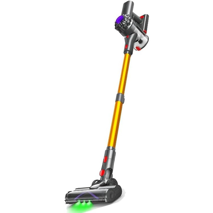 Потужний пилосос Con V15-Yellow: 60KPa, 680W, 7м, контейнер 800мл, для твердих поверхонь