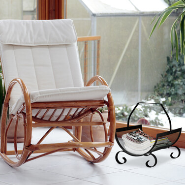 Кошик для дров Relaxdays чорний