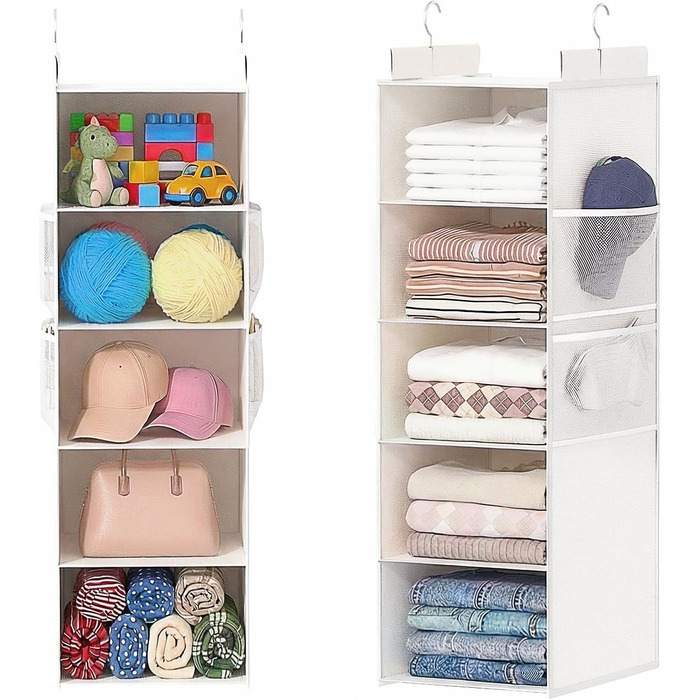 Органайзер для шафи на двері - 6 секцій, сітка, для одягу, економія місця, ідеально для студентів та кемперів