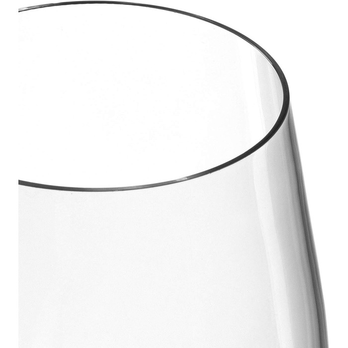 LEONARDO HOME Leonardo Hello, White wine goblet with pulled stem, dishwasher-safe wine glasses, 6-piece set, 370 ml, 061447, clear, 6 pieces (1 pack), 6