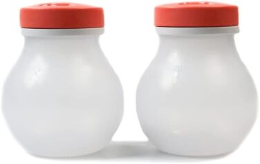 Tupperware SET (2) Allegra Salt and Pepper Shakers 200 ml white salmon spice dispenser spice shaker shaker spice