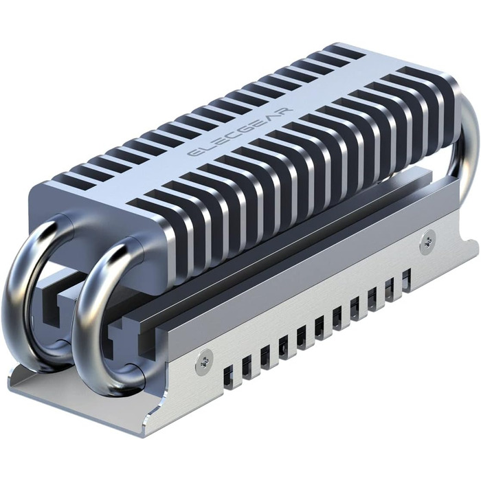 Радіатор охолодження SSD M.2 2280 ElecGear EL-80P з Heatpipe та двошаровим алюмінієвим радіатором для NVMe/SATA SSD