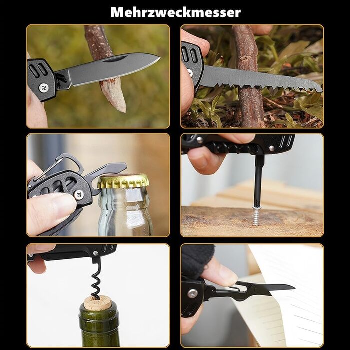 Мультитул 14-в-1: інструмент для тата, чоловіків та жінок. Мультиінструмент для виживання, кишеньковий ніж, складаний ніж з плоскогубцями, пилкою, викрутками для дому, кемпінгу, походів, велоспорту