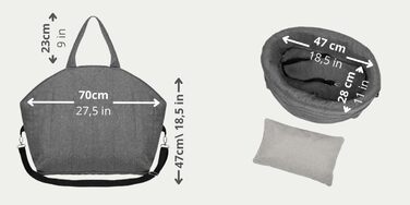 Чохол-переноска для собак та котів Petsen 3в1 – автокрісло, переноска, сумка – ручної роботи в ЄС – миється, з подушкою (Бежевий)