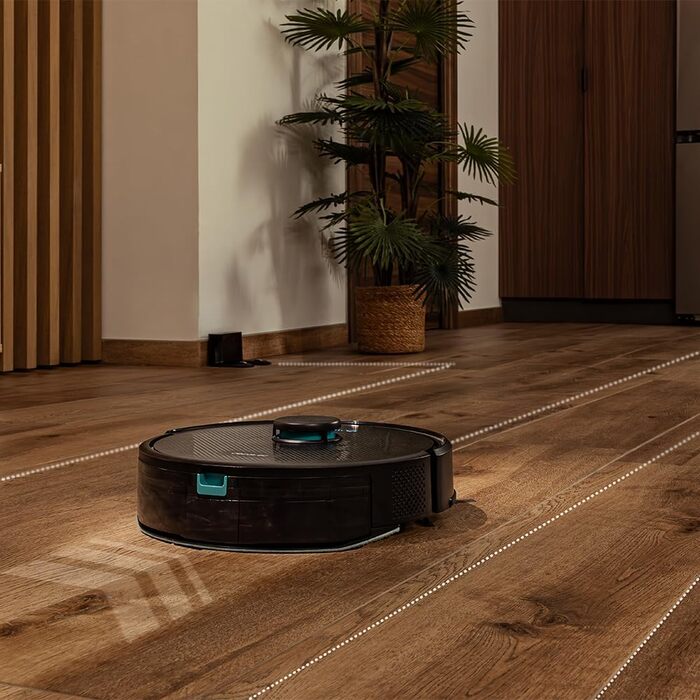 Робот-пилосос та робот-мийник Cecotec Conga M50 з самостійною станцією розрядження. Лазерна навігація, потужність всмоктування 5000Pa, база з баком 3L, багатофункціональна щітка, керування через додаток