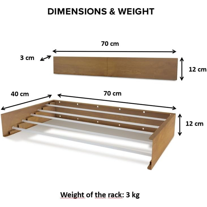 Настінна сушарка для білизни, розсувна, чорна, 70 см