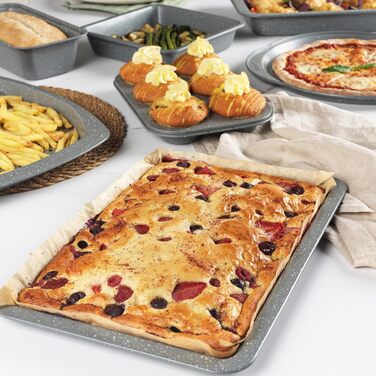 Форма для випічки SALTER, діаметр 24 см, з антипригарним покриттям, знімний дно, для тортів та кішів, з вуглецевої сталі