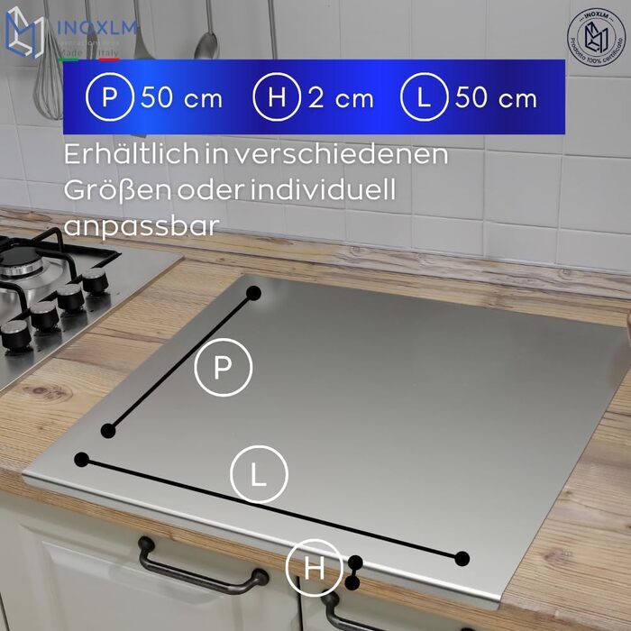 Stainless steel cutting board for kneading, stainless steel countertop available in various sizes, for kitchens, bars, restaurants, stainless steel kneading board with cutting board stand