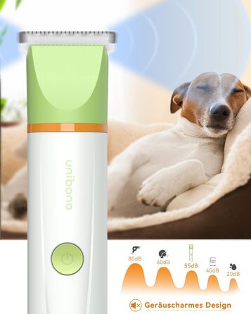 Набір для стрижки собак та котів Leise: акумуляторний тример з 4 насадками, водонепроникний (IPX7), для тіла, мордочки, вух та лап