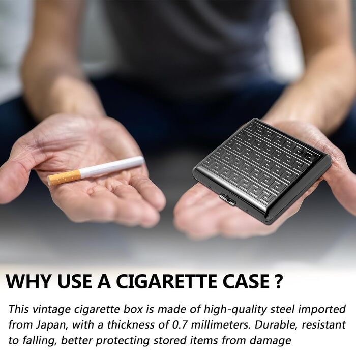 Металеве етоле для сигарет 84 мм, 3.34 дюйма, для King Size, 14 шт., захист RFID-картки (King Size 20 шт., Лабіринт Чорний)