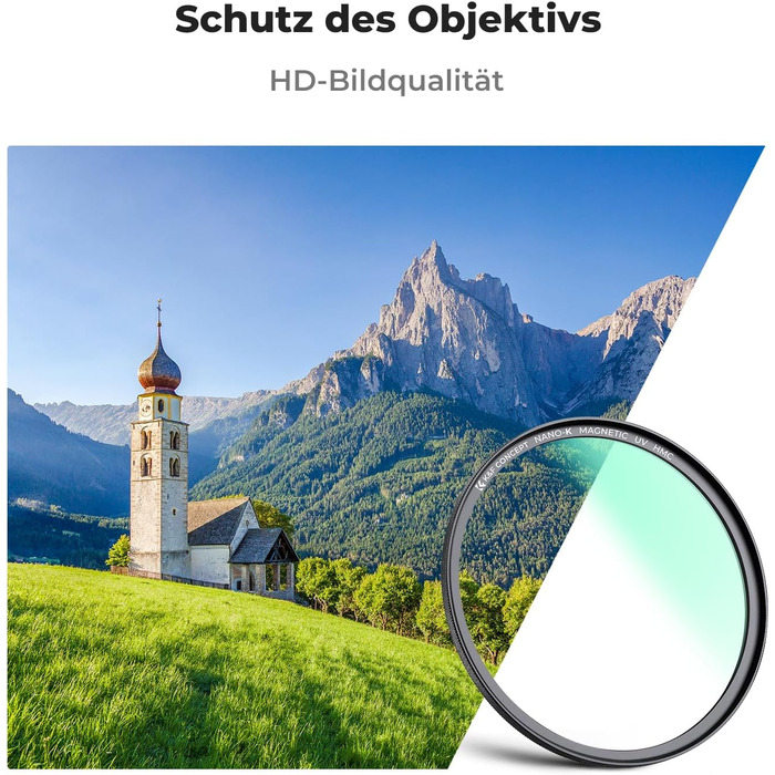 UV-фільтр K&F Concept K-Serie 72mm з магнітним кріпленням для захисту об'єктива