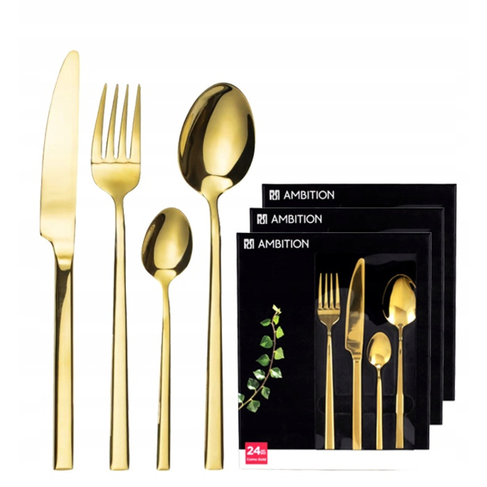 Набір столових приборів Ambition Como, 24 предмети, золотисті
