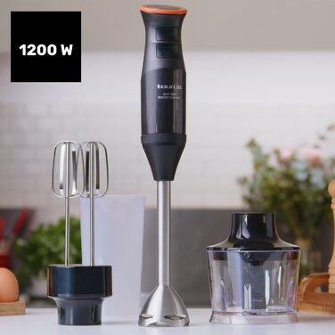 Стабілізатор Taurus Stabmixer 1000W з 20 швидкостей, турбо-функцією та аксесуарами | Електричний блендер з нержавіючої сталі, ергономічний дизайн