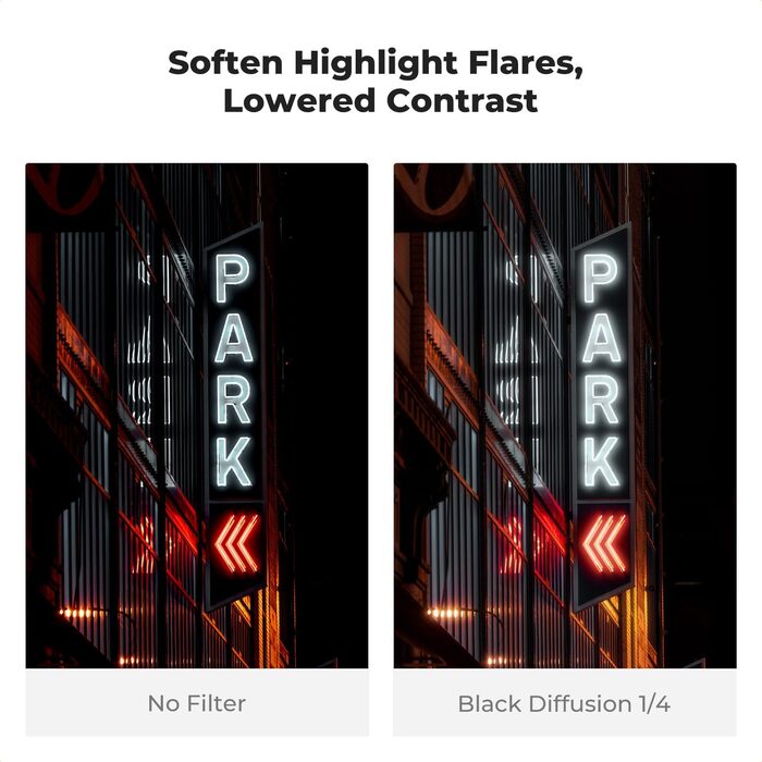 Фільтр K&F Concept Black Mist 1/4 58mm з кришкою об'єктива, мікрофіброю та захисним склом з 18-шаровим нанопокриттям (Nano Klear)