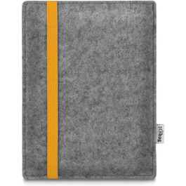 Чохол для Kindle Paperwhite 7 (Amazon) | Стильний чохол з ворсового фетру, Made in Germany (Антрацит - зелений) (Світло-сірий - жовтий)