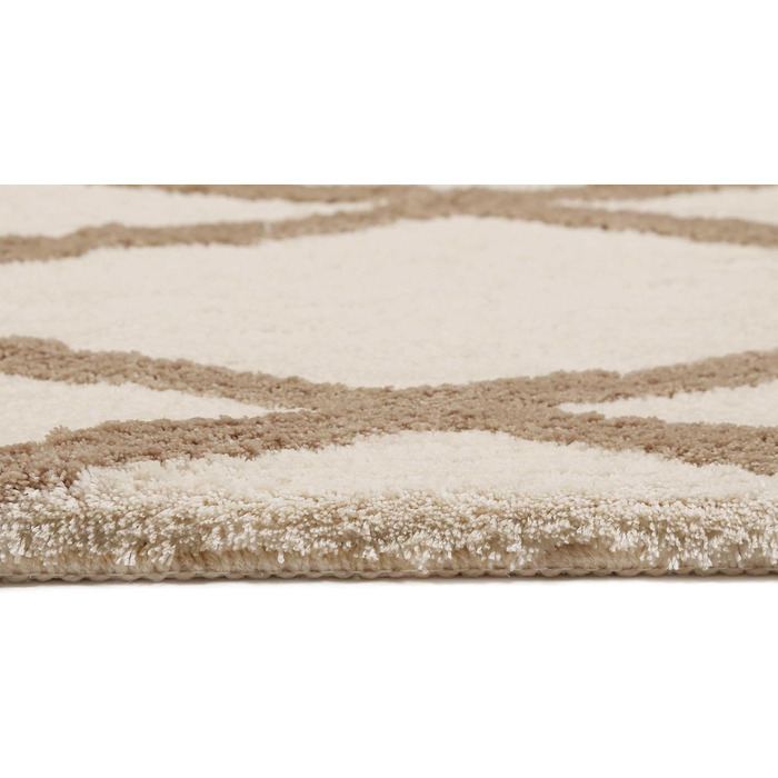 Homie Living Bath Mat, Non-Slip and Washable, Plush and Soft Pile, San Bosa (70 x 120 cm, Beige Sand) Beige Sand 70 x 120 cm