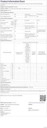 Міні-холодильник E 46L з відділенням для льоду, 42 dB, регулювання температури, енергозберігаючий, знімний дверний анфаз, для кухні, офісу, спальні, готелів та маленьких квартир (білий)