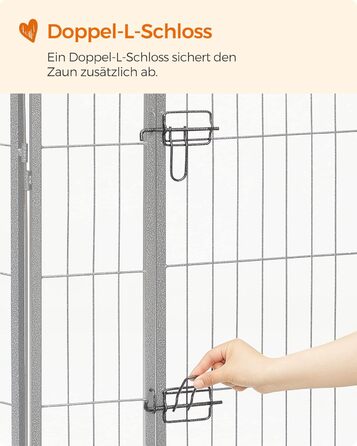 Вольєр для тварин Feandrea Freilaufgege XXL (77x100 см), сірий, збірний, для дому та вулиці