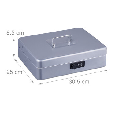 Relaxdays Combination Lock Cash Box - Euro