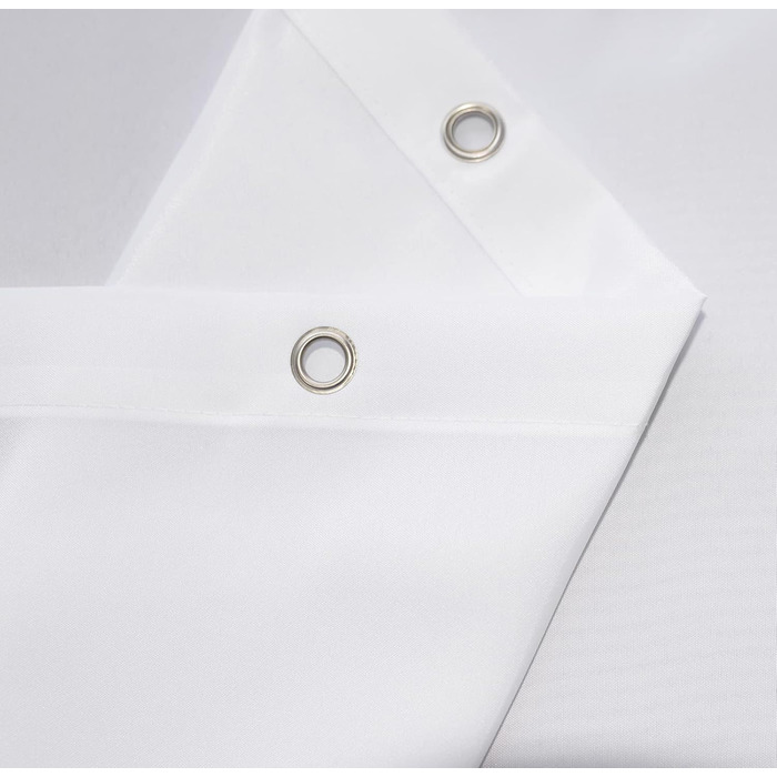 Штора для ванної кімнати YISURE біла, антигрибкова, 200x220 см, поліестер, з магнітами, водовідштовхувальна