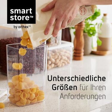 Набір контейнерів для зберігання SmartStore 5 шт. герметичні - пластикові контейнери з кришками, без BPA, для посудомийної машини - штабельовані, для кухні 0.8л (2шт), 1.6л (2шт), 1.65л