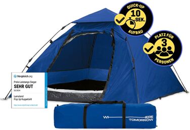 Lumaland Outdoor Pop-Up Dome Tent - 2-3 Person Tent