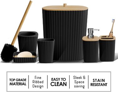 Набір аксесуарів для ванної кімнати Clara Clark Bad-Set Hunter Green (6 предметів)