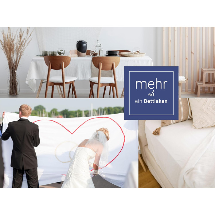 ZOLLNER 2-Piece Set of Sheets or Duvet Covers for Summer - Hotel Quality - Cotton - 240x290 cm in White - Without Elastic