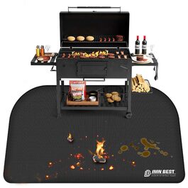 Гриль-килимок жаростійкий, складний, 120x80 см - захист для газону, землі, каміну, BBQ