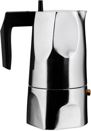 Кавомашина еспресо Alessi Ossidiana MT18/3 B з алюмінію, 3 чашки