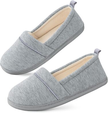 Жіночі домашні тапочки EverFoams з піною з пам'яті, легкі махрові півчобітки з неслизькою гумовою підошвою, сірий колір, розмір 39 EU