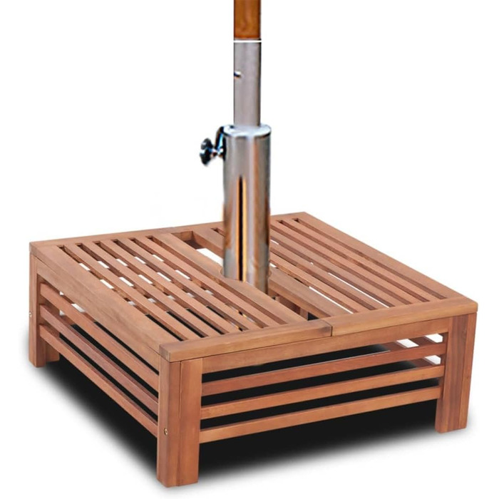 vidaXL Acacia Wood Parasol Stand Umbrella Stand Parasol Stand