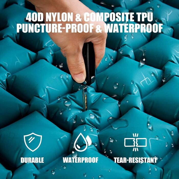 AKSOUL Килимок самонадувний туристичний для кемпінгу: Ultraleicht, компактний, легкий, портативний, для туризму, трекінгу, подорожей, відпочинку на природі