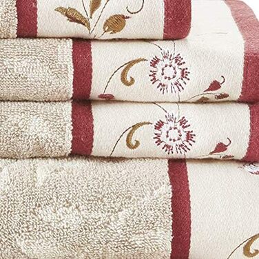 Шторка для душу Madison Park Serene Flora з квітковим візерунком, 72x72 см, Spice (червоний)