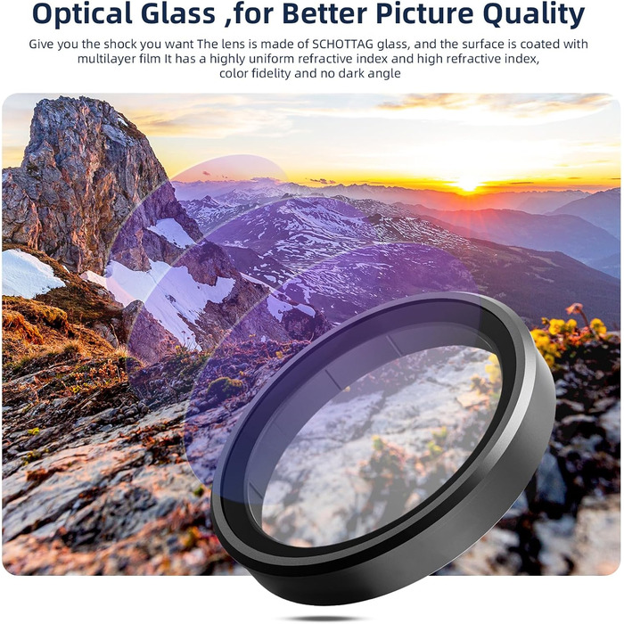 Набір фільтрів ND/CPL для DJI Osmo Action 4/5/3 Pro: ND8/ND16/ND32/CPL