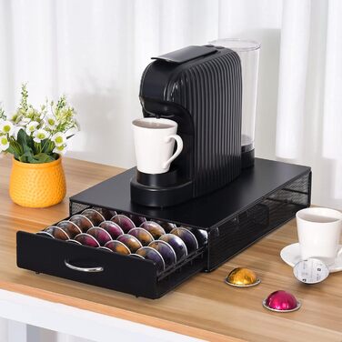 Висувна поличка для капсул Nespresso Vertuo - органайзер для 80 капсул, 2 яруси, SYSYY