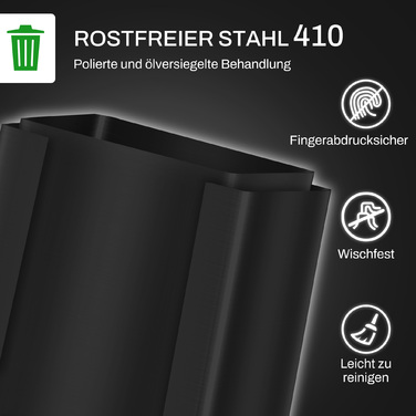 HOMCOM 2x25L Trash Can Step Pedal Bin Stainless Steel with Lid & Foot Pedal, Cosmetics Bin with Inner Bucket for Living Room & Office, 47.7x37.5x56cm