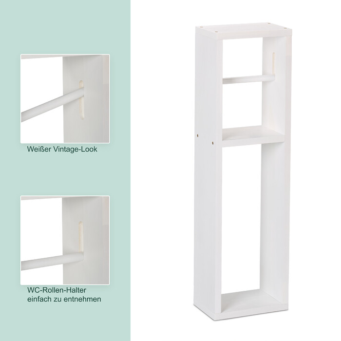 Relaxdays Toilet Paper Holder in White