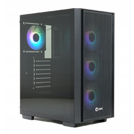 Корпус ZENPC Flow TG Black ARGB Midi Tower, чорний