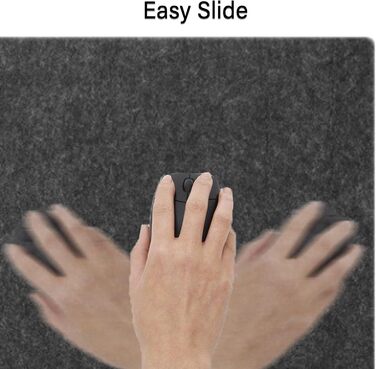 Підкладка під мишу з фетру 60x30 см, велика, для офісу та дому (темно-сірий)