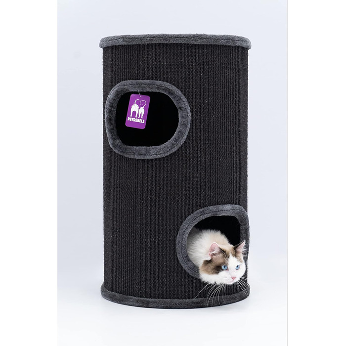 Кігтеточка Petrebels Dome, 80 см, чорна: стабільна та міцна