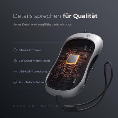 Електричні грілки для рук OCOOPA UT3 PRO (2 шт.), 10000mAh, Powerbank, 4 режими, до 58°C, для чоловіків, ідеально для гольфу, полювання та кемпінгу