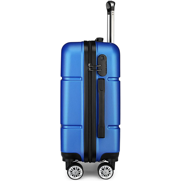 Валіза ручної поклажі KONO з роликами, жорсткий корпус, Trolley 55x38x22 см, 33 літри, легкий, ABS (Морська блакить)