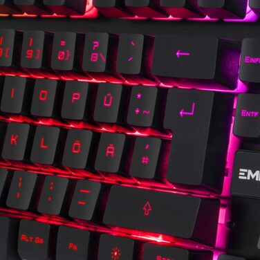 Клавіатура EMPIRE GAMING K300 QWERTZ: 105 клавіш, Anti-Ghosting, RGB-підсвітка, мультимедійні клавіші